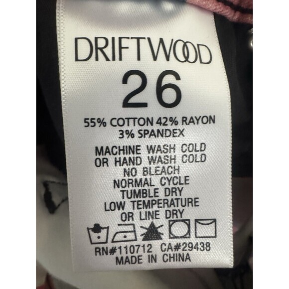 Driftwood Eva Masquerade Lw Rise Floral Print Bootcut Stretch Denim Jeans 26×32 - Picture 15 of 15